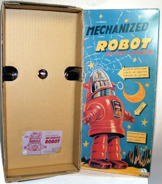 Mechanized Robby The Robot Japan Gold Osaka Tin Toy