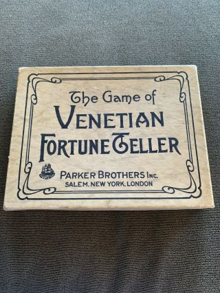 The Game Of Venetian Fortune Teller Parker Brothers Salem 1920 Complete