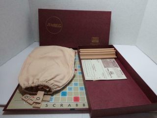 Vintage Scrabble Game 1976 Selchow & Righter Co Complete 100 Tiles 4 Holders