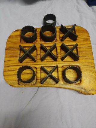 Tic Tac Toe Game Board Rustic Handmade