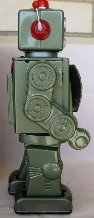 STAR STRIDER ROBOT - JAPAN HORIKAWA Tin Toy - METALLIC GREEN Version 4