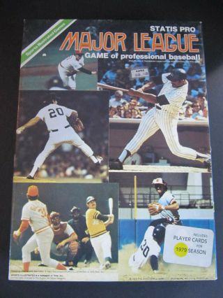 Statis Pro Major League Prof Baseball Bookshelf Board Game Avalon Hill 1979
