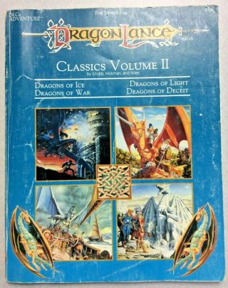 Tsr Ad&d Module - Dragonlance Classics Volume Ii - 1993 (complete With Map)