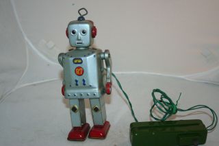 Space Tin Toy Scarce Sankei Snk Remote Control Flashing Flashy Jim Robot