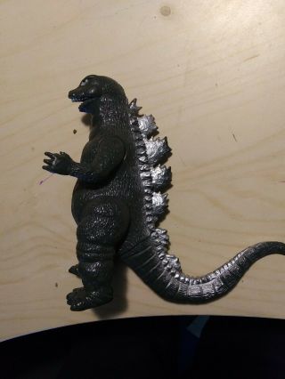 Yamakatsu Godzilla Vinyl Figure 1983 6” Tall Silver Finned Back Bandai Popy