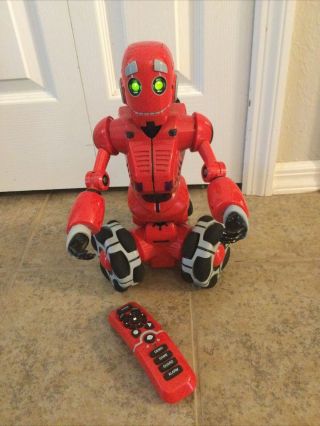 Wowee Tribot Talking Companion Big Robot Red Interactive Bot With Remote