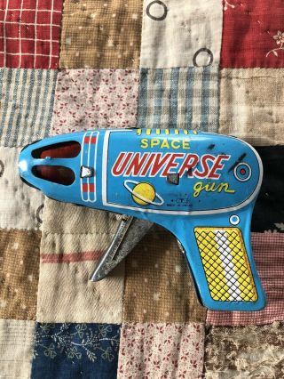Vintage 1950s 1960s Space Universe Gun Japan Toy Tin Litho Ray Vintage Vg Sci Fi