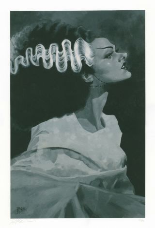 Bride Of Frankenstein Elsa Lanchester Art Print Ltd Edition Giclee Signed Poster