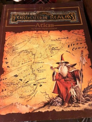 The Forgotten Realms Atlas Tsr Advanced Dungeons & Dragons Rpg 1st Edition Euc