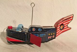 Yoshiya Space Whale Pioneer Px - 3 Great Tin Toy Japan 1950 - 60s