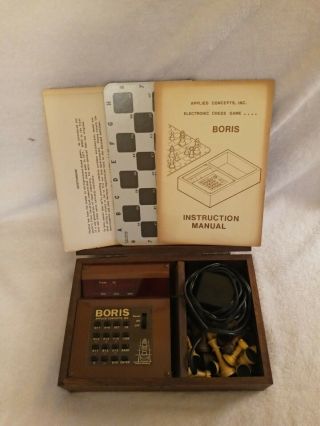 Vintage Boris Electronic Chess Computer Set 1977 Applied Concepts
