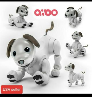 2020 Sony Aibo Ers - 1000 Entertainment Robot Dog Ivory White With Accessories.