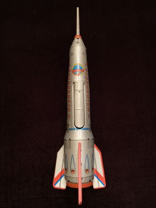 Vintage Hungarian Rocket Holdraketa 1960 Wind Up Friction Toy 036