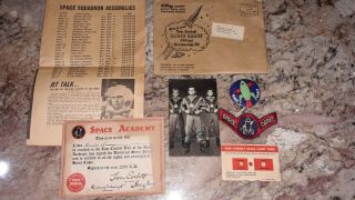 Tom Corbett Space Cadet Membership Kit W/ Patch,  Badge,  Postcard