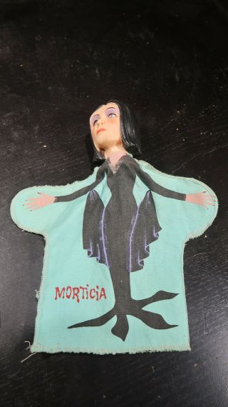1964 Ideal The Addams Family Morticia Hand Puppet