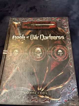 Book Of Vile Darkness (mature) 2002 1st Print Dungeons & Dragons Accessory Cook