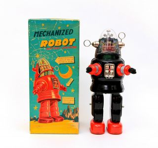 Vintage Nomura Robbie Mechanized Robot W/ Great Box Issue Lost In Space