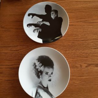 Universal Frankenstein & Bride Of Ceramic Plates By World Market