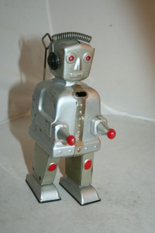 Space Tin Toy Vintage St - 1 Strenco German Robot Missing Key