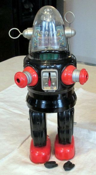 Vtg Nomura Robbie The Robot Toy Forbidden Planet Battery Operated