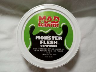 1986 Mattel Mad Scientist Monster Lab Monster Flesh Compound 23 Oz Container