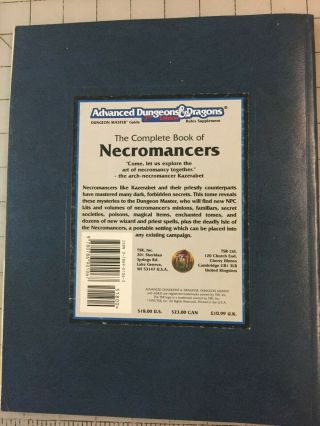 The Complete Book of Necromancers - AD&D - Dungeons and Dragons - GC 2