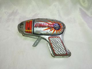 Vintage Tin Litho Atomic Space Toy Gun Made In Japan 1960 