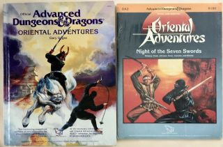 Ad&d Oriental Adventures Sourcebook Gary Gygax Tsr Night Of Seven Swords Oa2