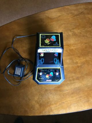 Vintage Coleco Pac - Man Midway,  Hand Held Tabletop Game With Adaptor,  Coaxial