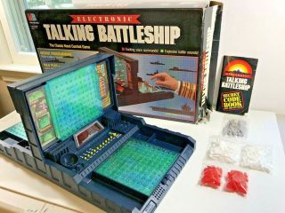 Vintage Electronic Talking Battleship Milton Bradley Game 1989 Complete