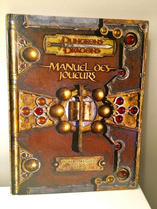 D&d Dungeons Dragons: Manuel Des Joueurs (français) Livre De Règles (v 3.  5)
