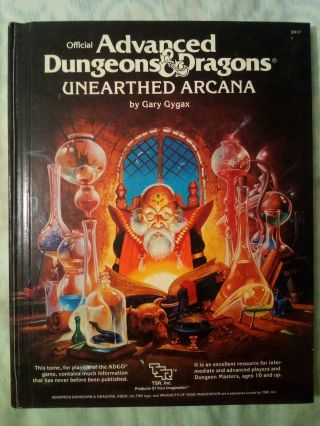 Dungeon And Dragons Unearthed Arcana 1st Edition