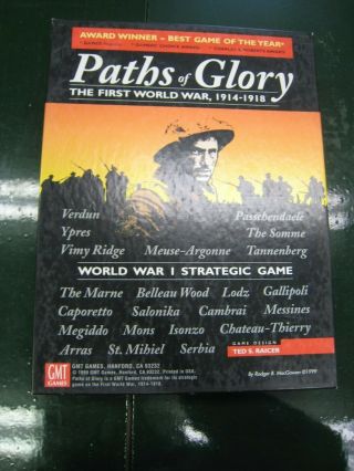Paths Of Glory Wwi Gmt Wargame Unpunched 1999