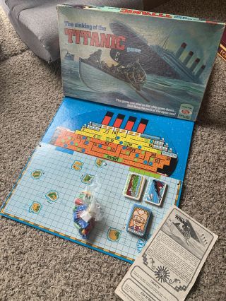 Vintage 1976 The Sinking Of The Titanic Board Game Complete By Ideal Rare
