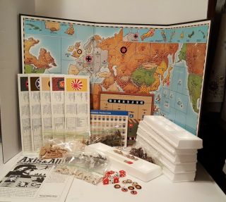 Axis & Allies 1987 Game Master Milton Bradley War Game Board Set