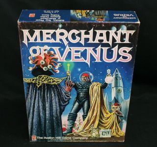 Vintage Avalon Hill Merchant Of Venus Sci - Fi Trading Bookcase Game Vcg No Money