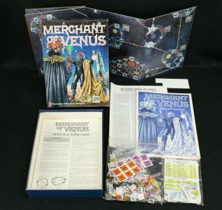 Vintage Avalon Hill Merchant of Venus Sci - Fi Trading Bookcase Game VCG No Money 2