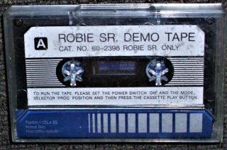 Robie Sr Radio Shack Robot 1980s Japan Demo Cassette Tape