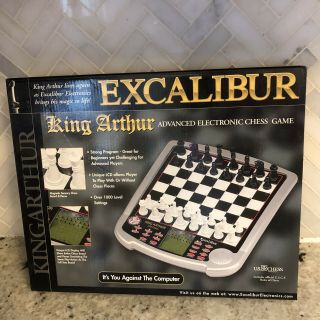 Excalibur King Arthur Advanced Electronic Chess Game Set Complete