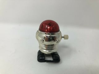 Vintage 1977 Wind Up Walking Robot Tomy Windup Lost in Space Red Silver 3