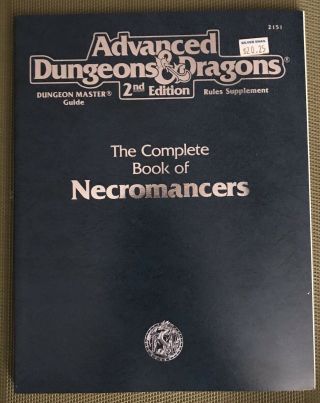 The Complete Book Of Necromancers - Ad&d (2e) - Dmg Rules Supplement