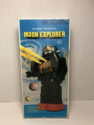 Vintage Moon Explorer Robot - Box Only - 1960s Hong Kong Toy Space