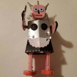 Schylling Vintage Roxy Robot Tin Toy Lacking Key