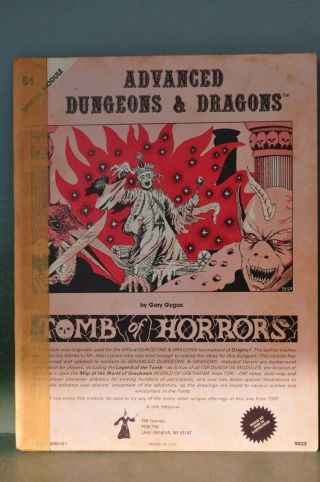 Dungeons And Dragons; Module S1 - Tomb Of Horrors - 1978