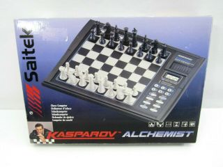 Saitek Kasparov Alchemist Electronic Computer Chess Board Complete W/ Box