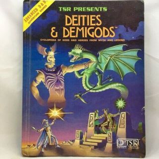 Deities & Demigods Hardcover Advanced Dungeons Dragons Rpg Tsr Printing 1980’s