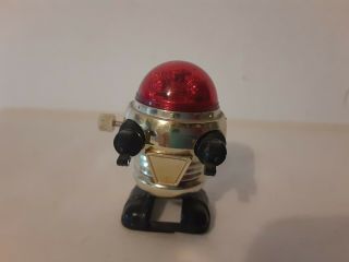 Vintage 1977 Wind Up Walking Robot Tomy Windup Lost In Space Red Silver