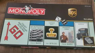 Ups Monopoly First Edition Collectible Board Game United Parcel Service Complete