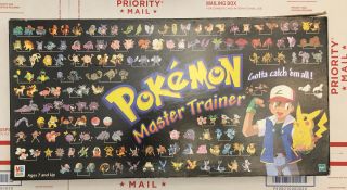 Vintage 1999 Pokemon Master Trainer Game Board By Hasbro 99.  9 Complete