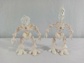1986 Mattel Mad Scientist Monster Lab Bones 2 Complete Skeletons Toy Parts